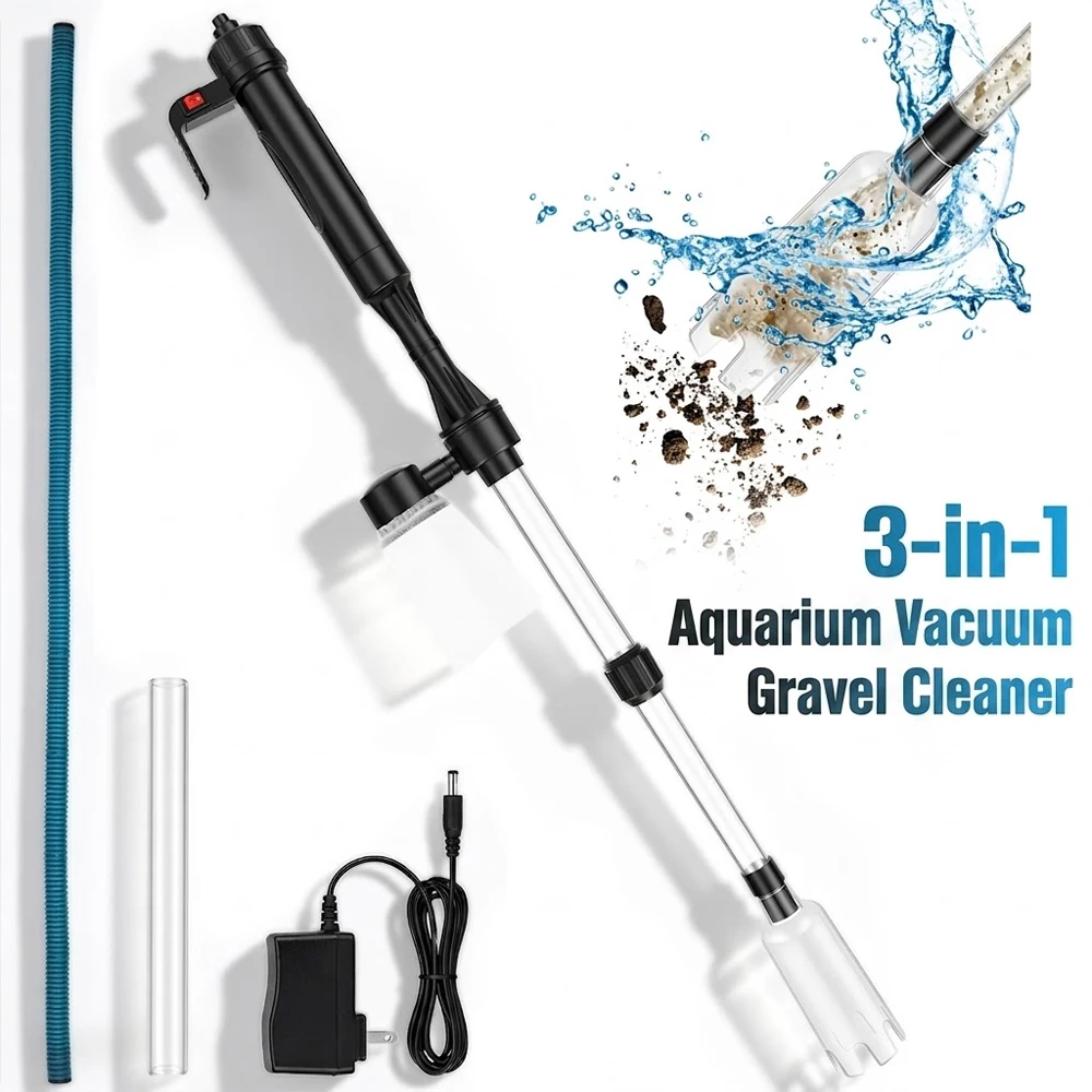 Gravel Vacuum Cleaner - Akvaryum Vakumlu Çakıl Temizleyici 3'ü 1