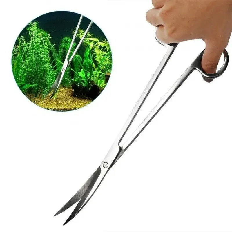 Aquarium Fish Tank Cleaner - Akvaryum Makası, Ekstra Uzun Paslanmaz Çelik