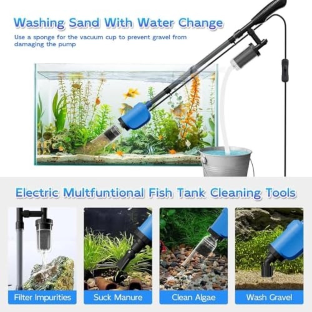 Yüksek Güçlü Akvaryum Çakıl Te - Gravel Vacuum Cleaner incelemesi ve fiyatı