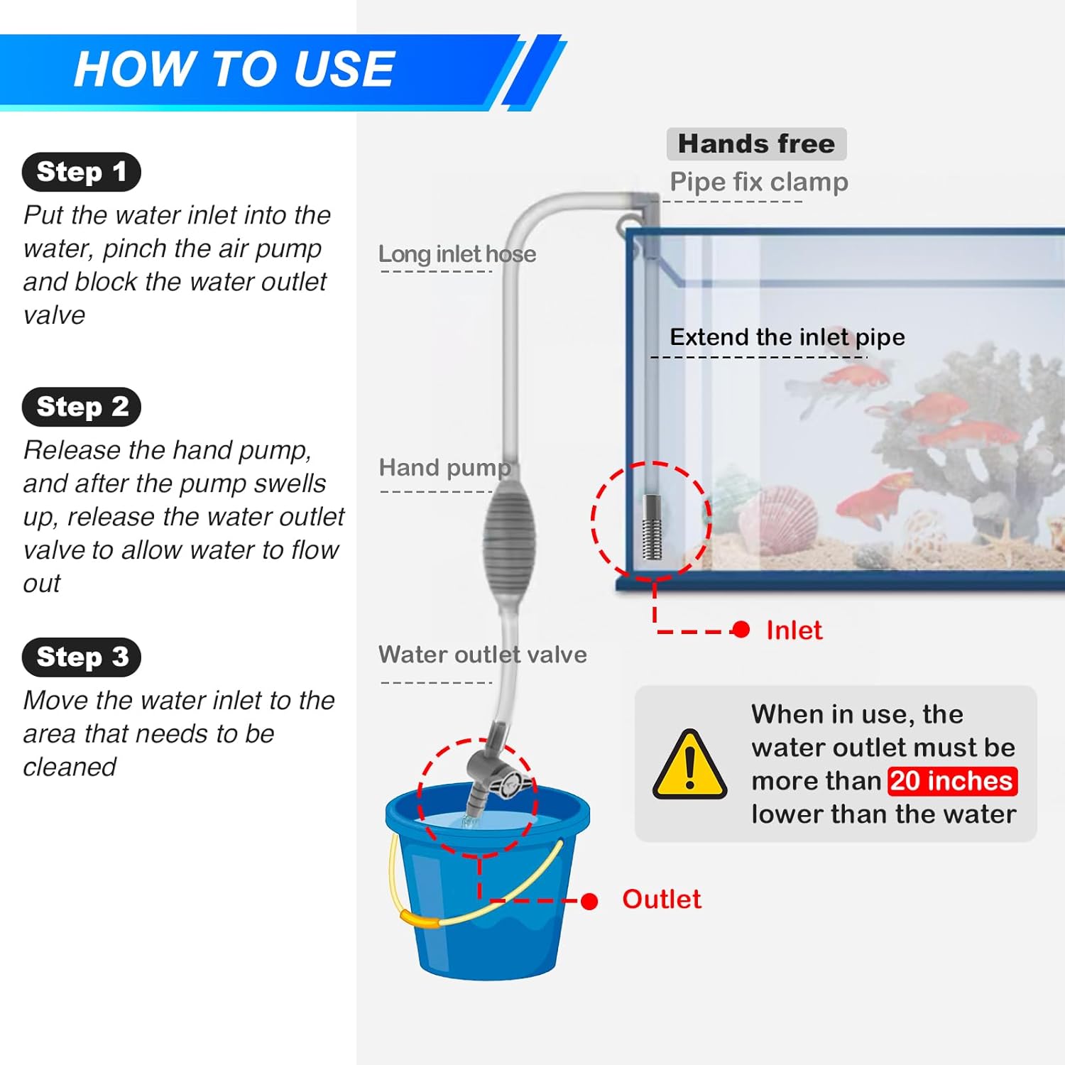 Büyük Balık Tankı Akvaryum Sif - Gravel Vacuum Cleaner incelemesi ve fiyatı