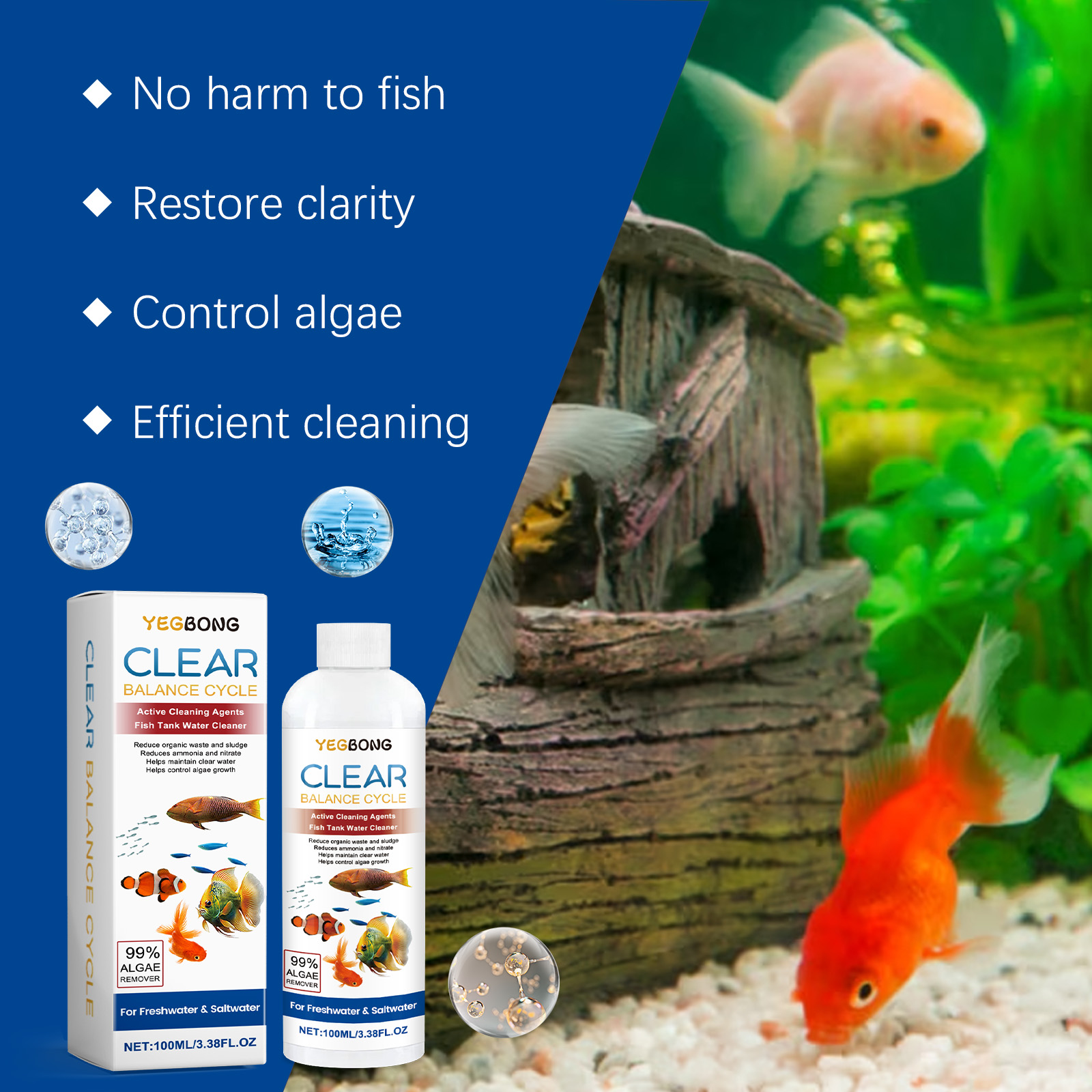 100ML Balık Tankı Su Temizleyi - Aquarium Fish Tank Cleaner incelemesi ve fiyatı